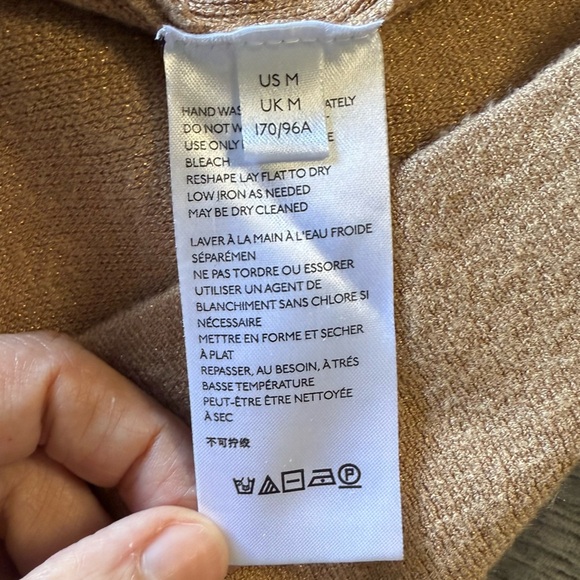 Anthropologie Claudette Ruffled Sleeve Mini
Sweater Dress Camel Brown sz M - Picture 10 of 15